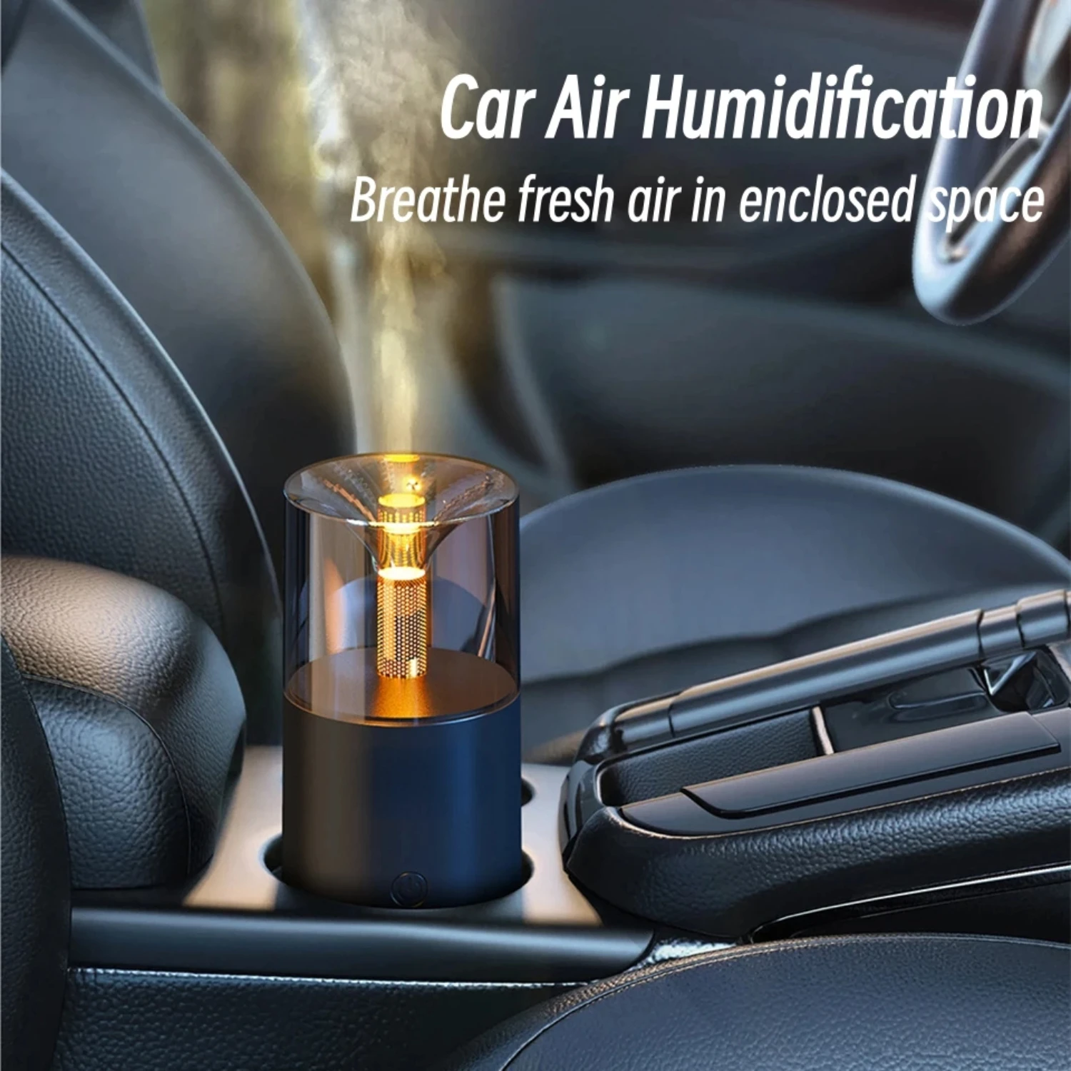 Mini diffuseur d'aromathérapie USB portable avec lumière chaude pour voiture et chambre, humidificateur d'huiles essentielles pour la relaxation