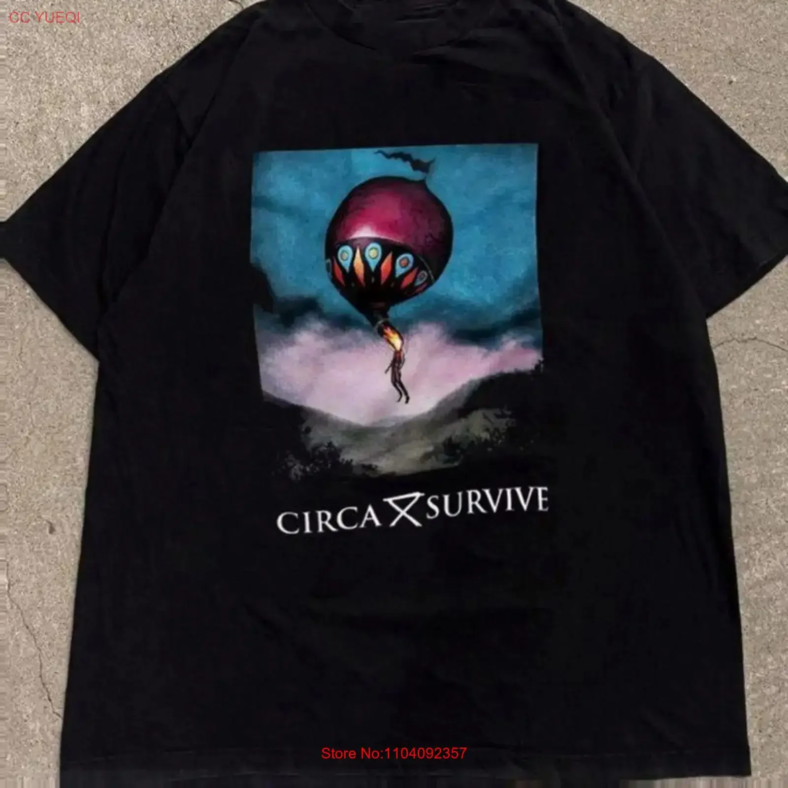 Camiseta Circa Survive On Letting Go para adultos, talla completa S a 5XL PA470, estilo vintage, lavado, suave, moda urbana, versátil