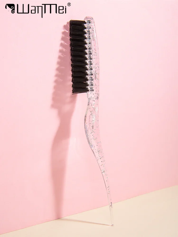 1pc Kristall Rand Control Haar Kamm Frisur Zubehör Schlanke Linie Necken Zurück Haar Pinsel Schlanke Linie Styling Werkzeuge