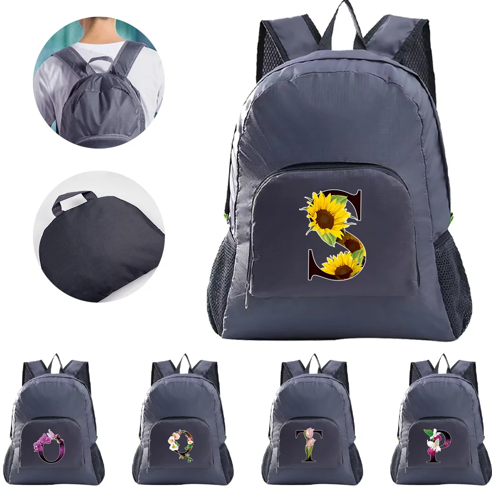 Foldable Backpacks Men Climbing Travel Bags Flower Color Series High Capacity Ultralight Outdoor Portable Hiking Folding Bag