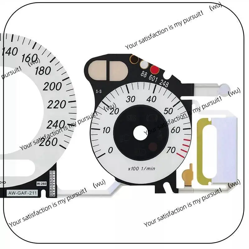 260KM/H White Gauge Face With EL Cold Light Instrument Panel For Mercedes Benz W209, W211, C219