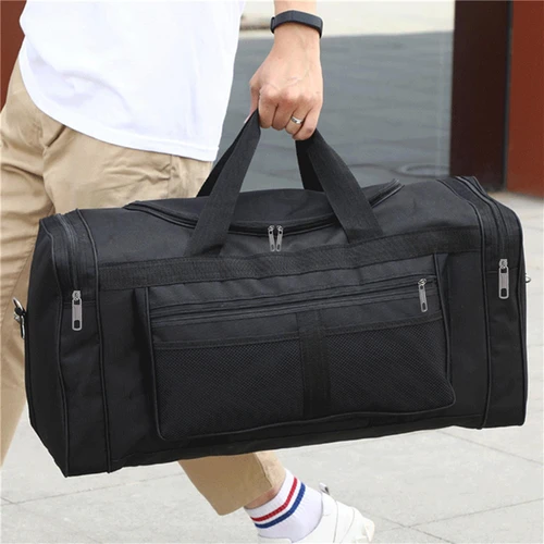 Imagen 2 del producto Bolsa de viaje de nailon para hombre y mujer, bolsa de equipaje de mano, bolso de mano de gran capacidad para fin de semana, gimnasio, bolsa deportiva para la noche