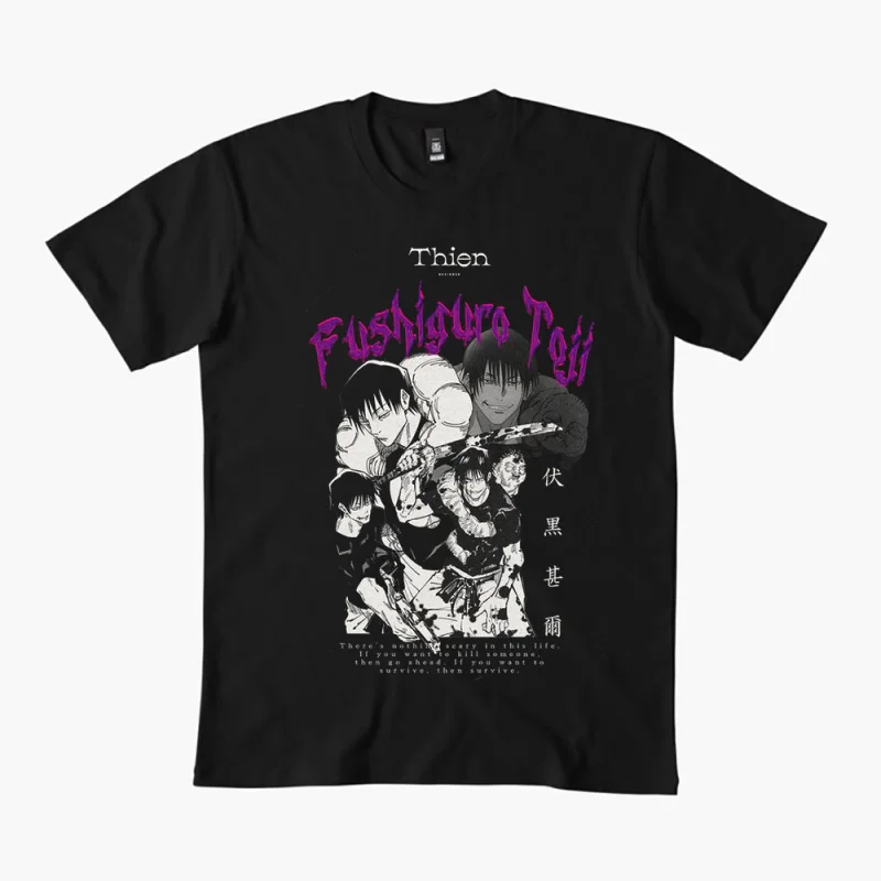 

0309 Toji Fushiguro Anime T shirt Jujutsu Kaisen Manga Men's print Graphic Tee Shirt 100% cotton Y2K clothes All size tops S-6XL