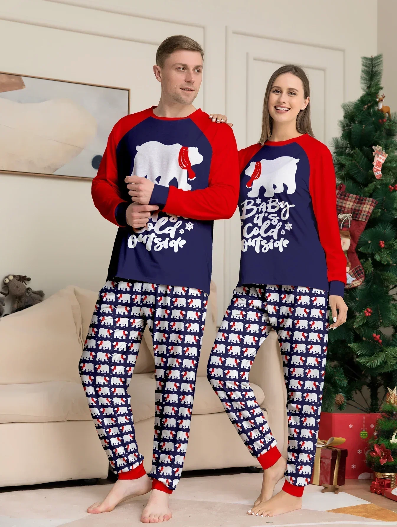 2024 Christmas Pajamas Family Set Xmas Pjs Long Sleeve Sleepwear Matching Outfits Baby Mother Kids Daughter Mommy Me Couples