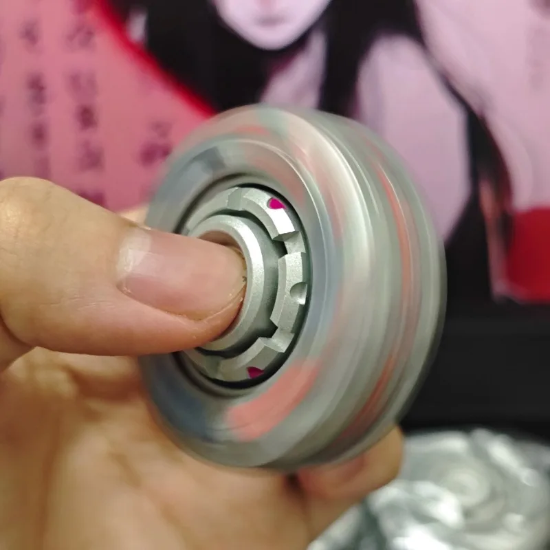 Armadura aberta luminosa fidget spinner edc metal gobigger girando ponta superior giroscópio redução de estresse brinquedos rotativa aliviar antiestresse