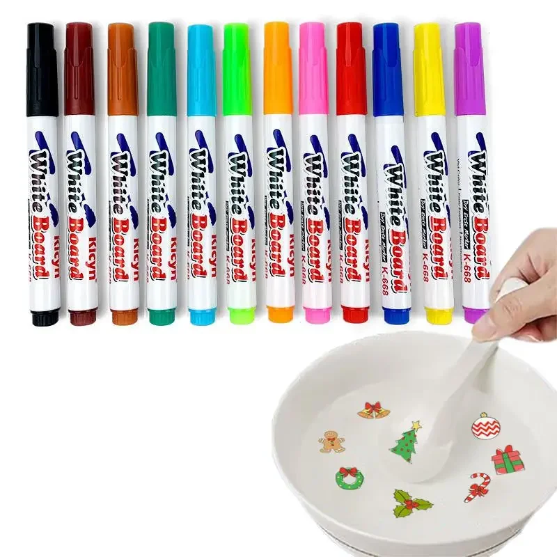 

Floating Erasable Water-Based Magic Whiteboard Marker Pen Tile Repair Wall Grout For Teaching Kids DIY Drawing Early Education