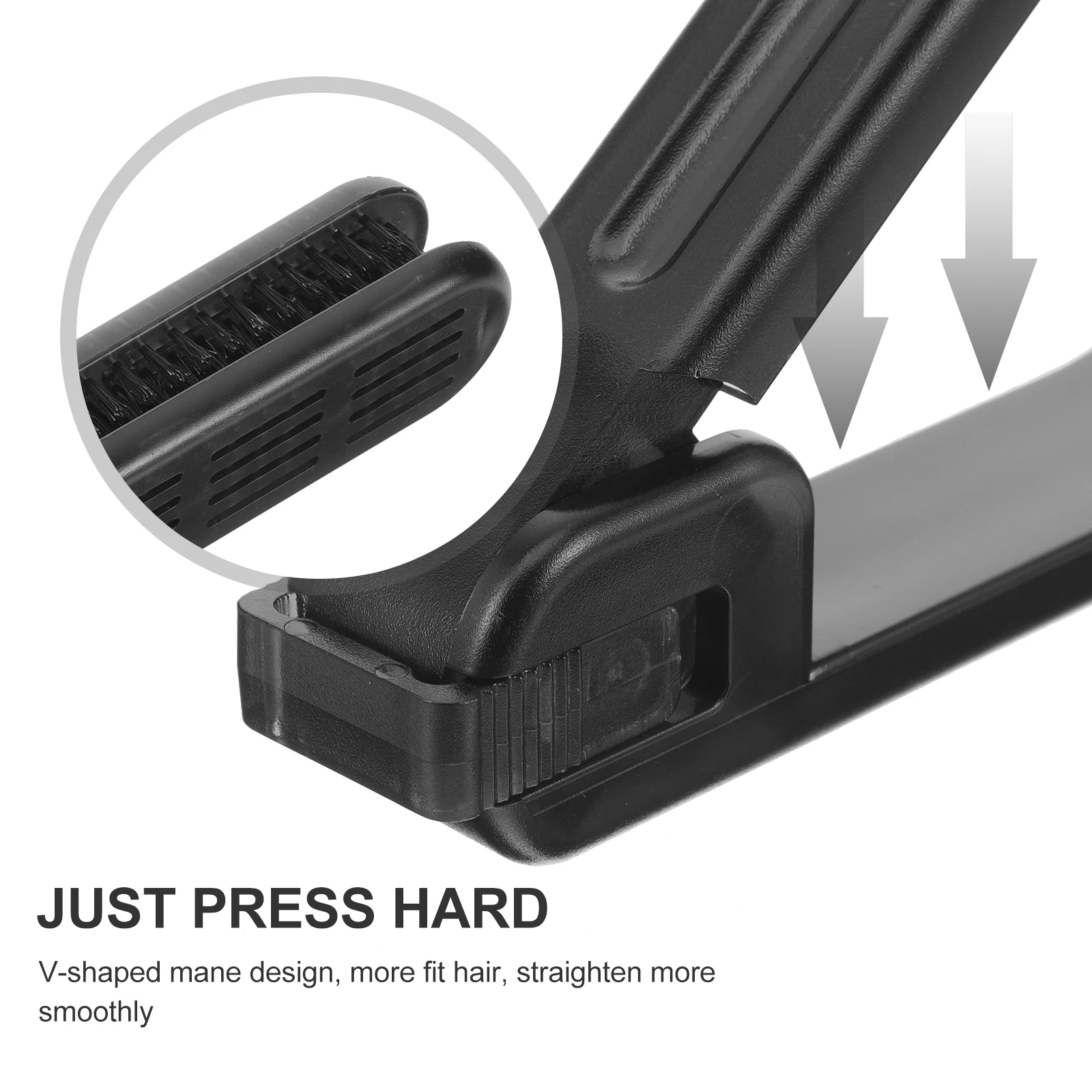 

Double Sided Hair Straightener Comb Clamp Bristle Plastic Styling Brush Anti Static Salon Hair Straightening Tool for Women