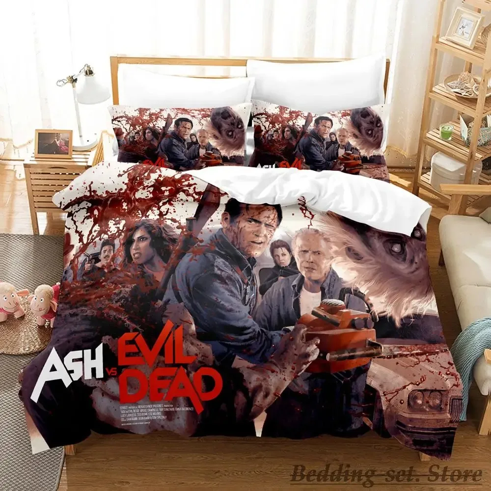 

2023 Ash VS Evil Dead Bedding Set Single Twin Full Queen King Size Bed Set Aldult Kid Bedroom Duvetcover Sets parure de lit