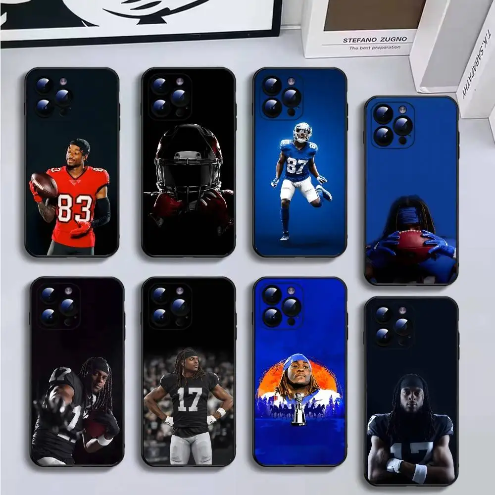 

Pro Football A-Ashton Jeanty Phone Case For iPhone16,15,14,13,12,11 Plus,Pro Max,XS,X,XR,SE,Mini,8,7,Soft Black Cover