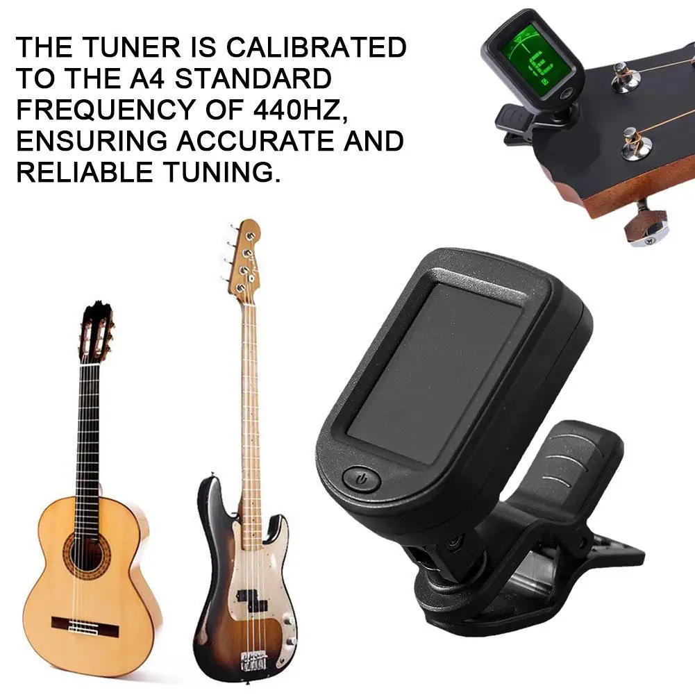 Multi-Instrument Electronic Tuner Guitar Bass Ukulele 360° Degree Rotatable Portable Musical Instrument Accessories