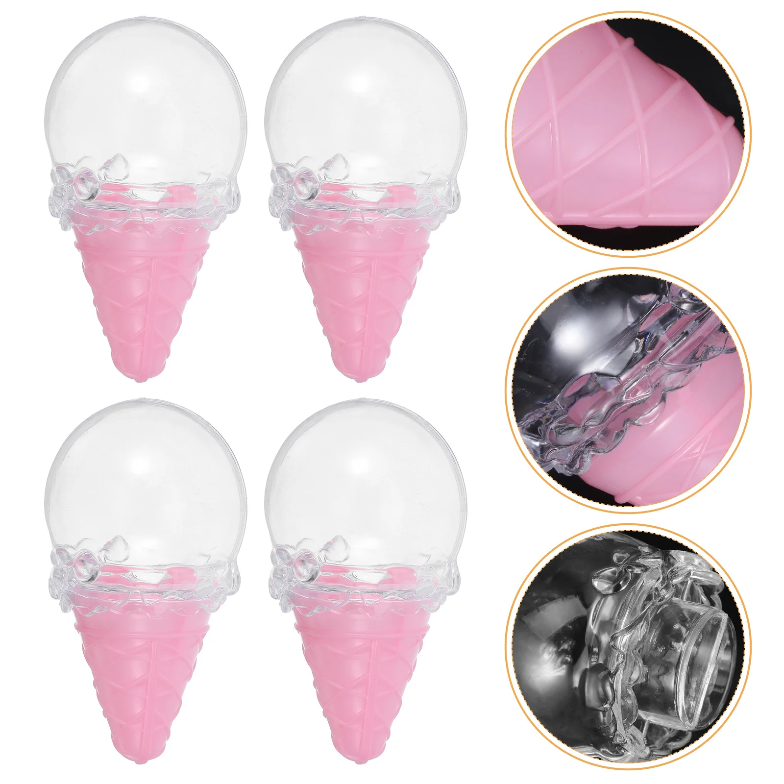 

8Pcs Ice Cream Cone Candy Boxes Plastic Boxes for Baby Shower Birthday Party Treat Holders Decorations Plastic Candy Box