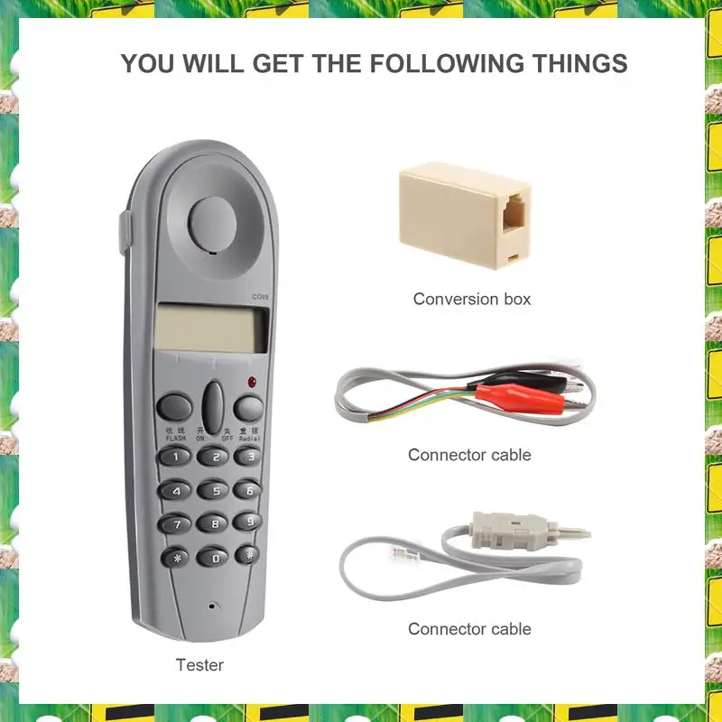 Probador de prueba de tope de teléfono electrónico 3C, herramienta de liniero, juego de cables de red, dispositivo C019, comprobación de fallos de línea telefónica, teléfono