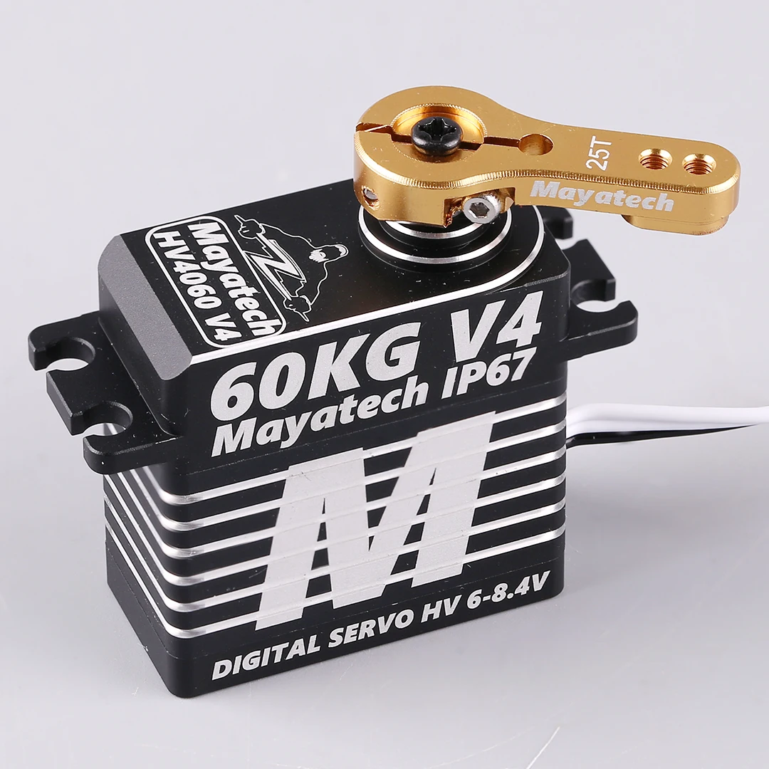Mayatech HV4060 V4 ميتال جير سيرفو 60 كجم عزم دوران عالي الجهد نموذج مياه رقمي مضاد للرذاذ لألعاب RC HV4080 V4 80 كجم