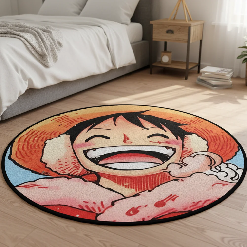 Alfombra de Anime de una pieza, figura de Luffy, estilo Popular, alfombra personalizada de dibujos animados, alfombra hecha a mano, alfombra para mascotas para decoración del hogar