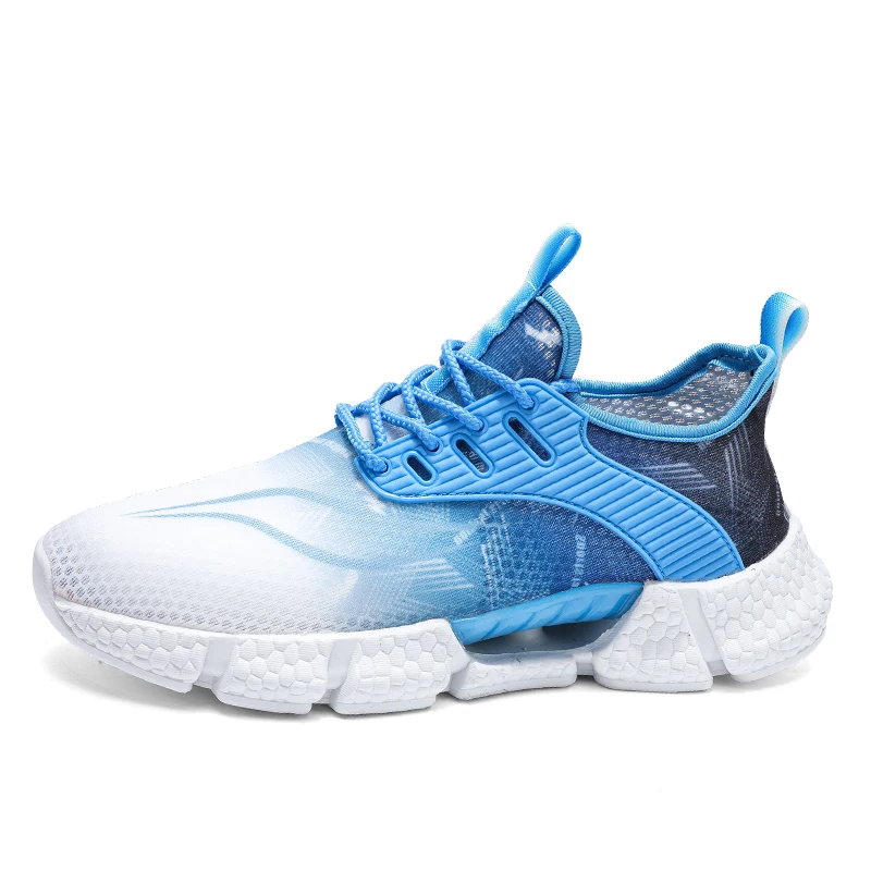 

Летняя дышащая мужская легкая повседневная спортивная обувь, модные туфли на плоской подошве больших размеров для бега, вулканизированная обувь