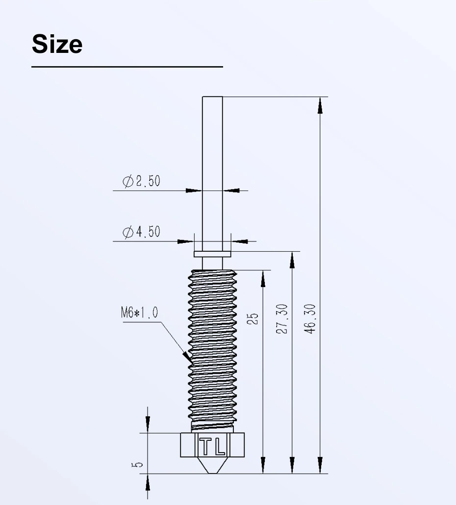Trianglelab TUN Pro Messingdüse All-in-One TUN Volcano Düse für CHC Pro Kit Volcano Heat Block TD6 TD6S Hotend 3D-Drucker – Detail 7