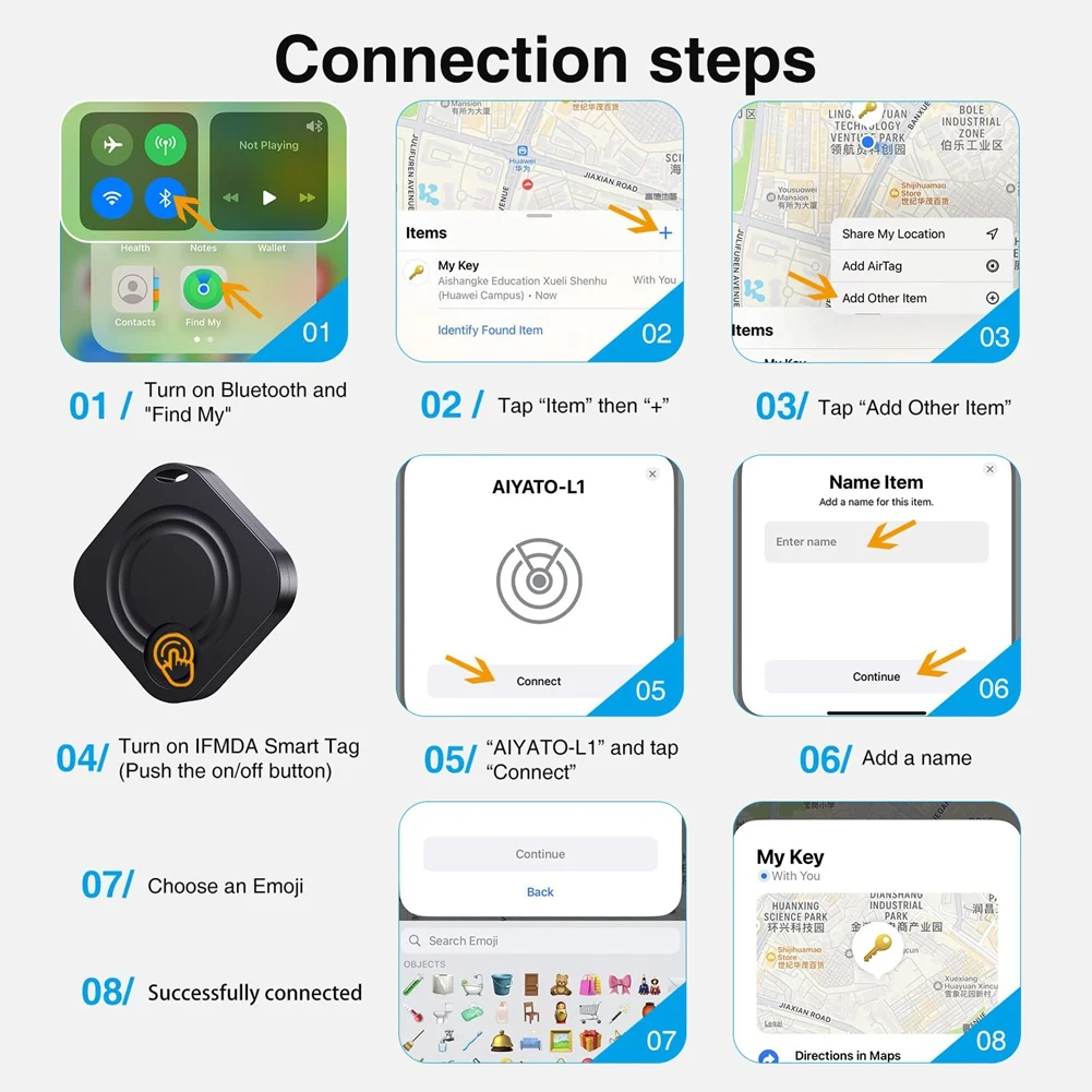 

BTLIFE-Air Tracker, локатор ключей со звуком, совместимый с Find My (только IOS), трекеры, такие как Airtags, трекер для домашних животных