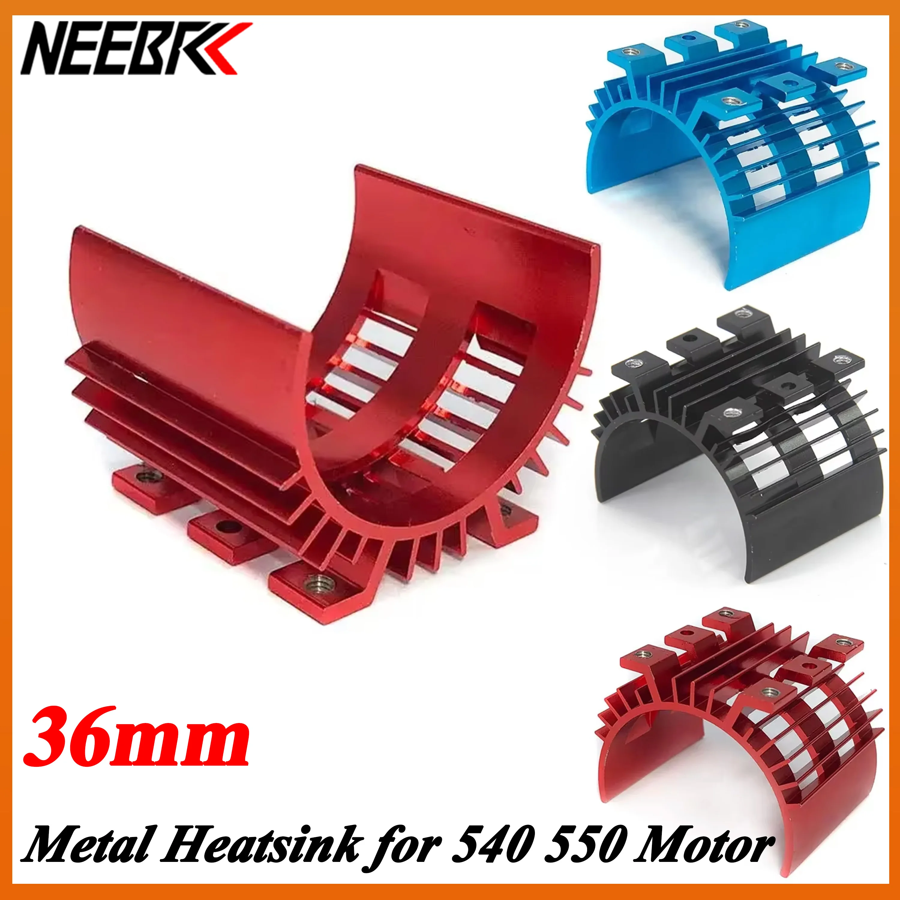 

NEEBRC 36mm Metal Heatsink Cooling Cover for 1/10 RC Car Crawler Axial HSP Traxxas 540 550 3650 3660 3670 3674 Motor Parts