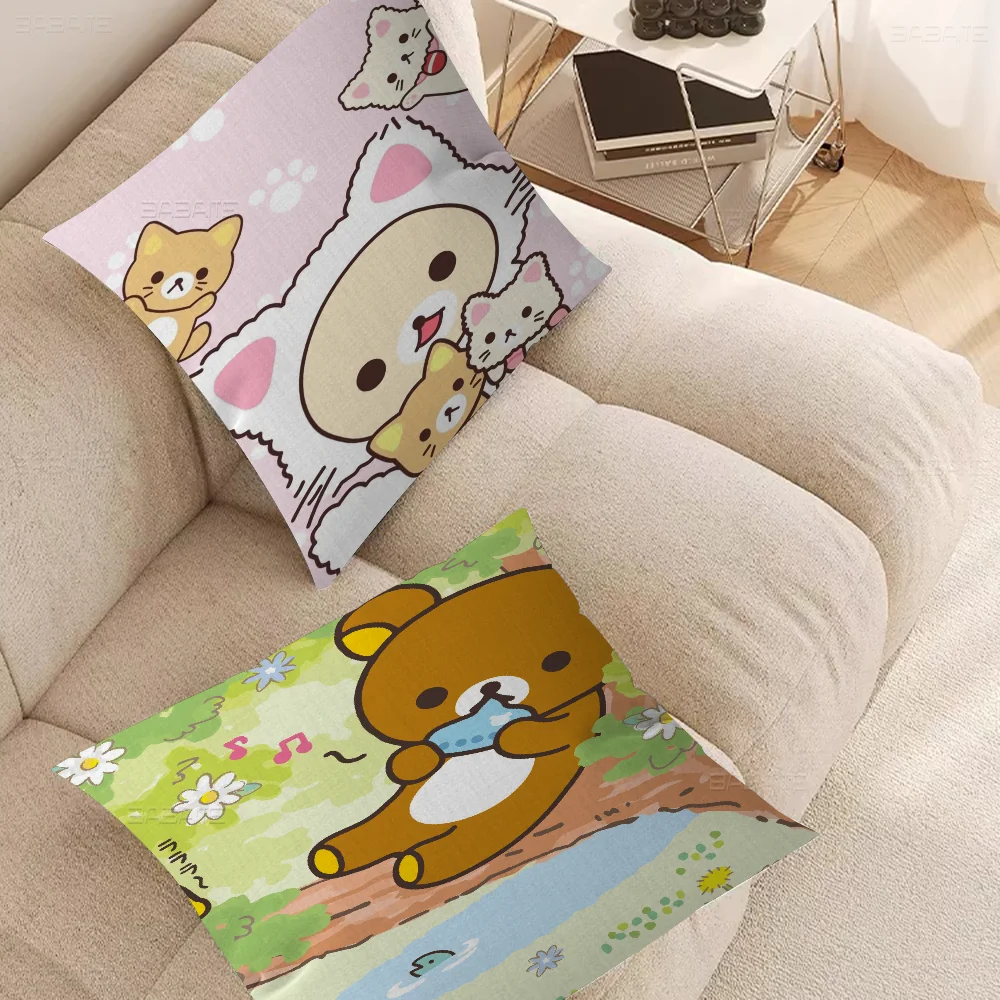 Cute Cartoon R-Rilakkuma Pillow Cover Design Cushion Cover Decor Holiday Decorati