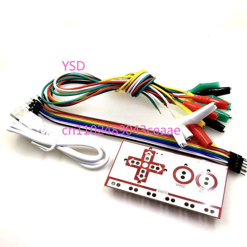

New Version Makey Makey Mainboard (Compatible with Original, Full Set of Data Cables & Alligator Clip Cables Included)