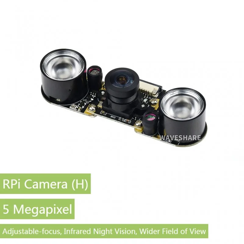 

RPi Camera (H), Raspberry Pi Camera Module, Fisheye Lens, Wider Field Of View, Supports Night Vision