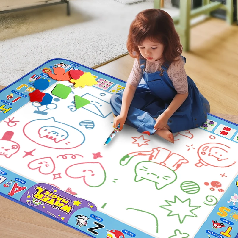 แผ่นระบายสีน้ำสำหรับเด็กแบบนำกลับมาใช้ใหม่ พกพาสะดวก ไม่เลอะเทอะ ของเล่นสร้างสรรค์ เหมาะเป็นของขวัญวันเกิดสำหรับเด็กในวันคริสต์มาส