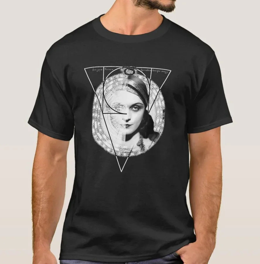 

Beautiful Actress Pola Negri Surreal Combination Art T Shirt. New 100% Cotton Short Sleeve O-Neck T-shirt Mens Casual Top