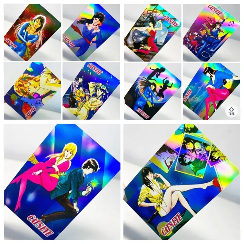 10-pecas-acg-goddess-cat's-eye-cartao-flash-a-laser-nostalgico-diy-rui-kisugi-alexia-chamade-tam-chamade-cartao-de-colecao-de-jogo-de-anime-brinquedo