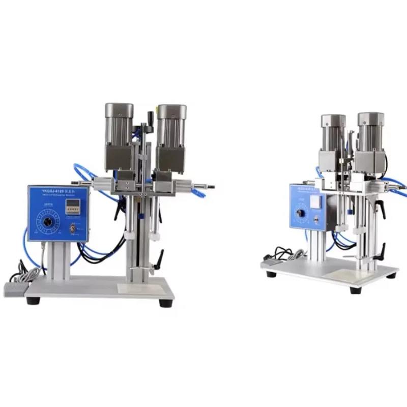 Pneumatische Flessenvergrendelingsmachine Eend Mond Fles Rolling Machine Vierwielige Upgrade Schroef Capping Machine