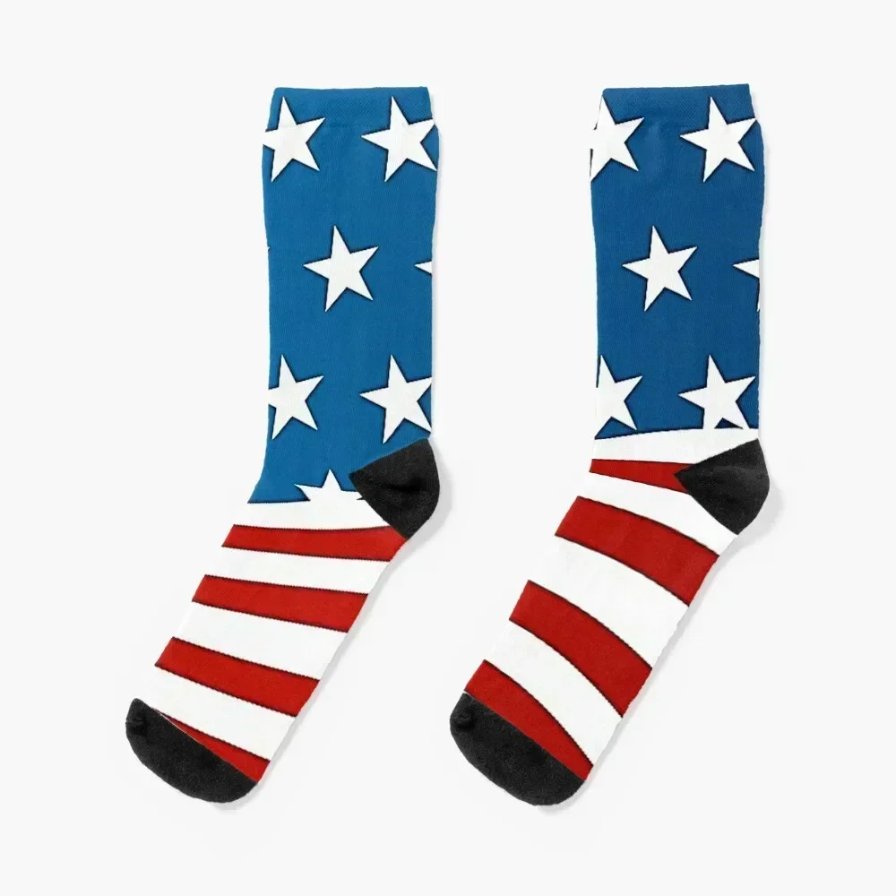 

AMR2- American flag- USA Socks funny gift new year New year's Socks Men's Women's