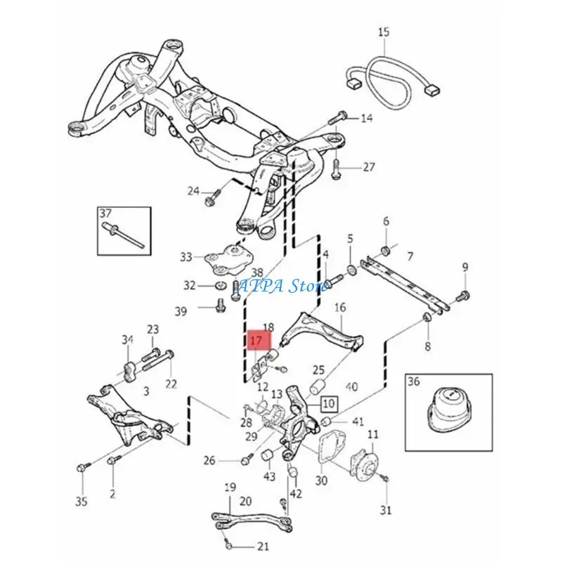 

U13C Rear Horn Upper Control Arm Bushing for 31277897 31277898 Easy Installation
