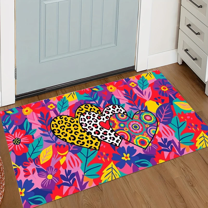 Art Color Block Themed Door Mat Is Anti Slip and Easy Clean Suitable for Making Bedroom and Bathroom Door Mats At Home Door Mat