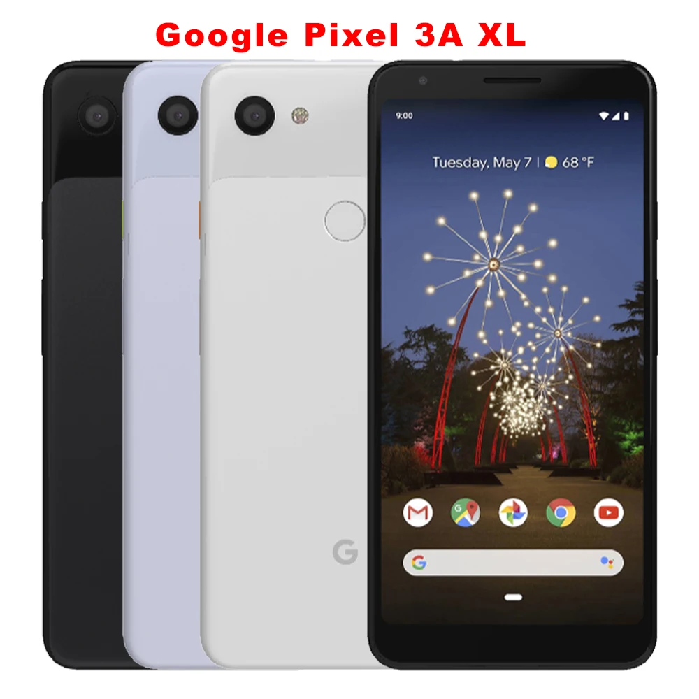 هاتف جوجل بيكسل 3aXL الأصلي NFC 4GB + 64GB OLED 6.0 "12.2MP + 8MP بصمة Snapdragon 670 ثماني النواة 3a xl #1