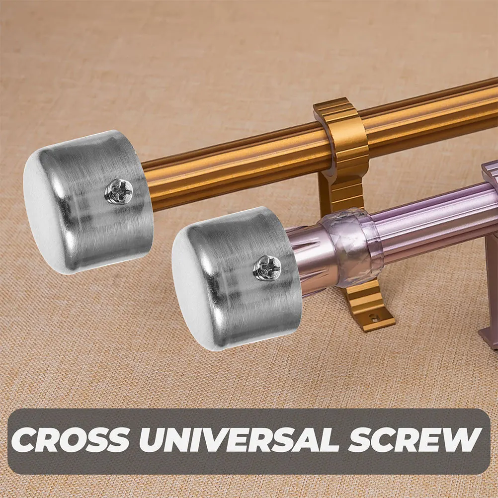 

6pcs Curtain Rod End Caps Premium Alloy Decorative Finials For Window Curtains Easy Install No Tools Needed End Decor