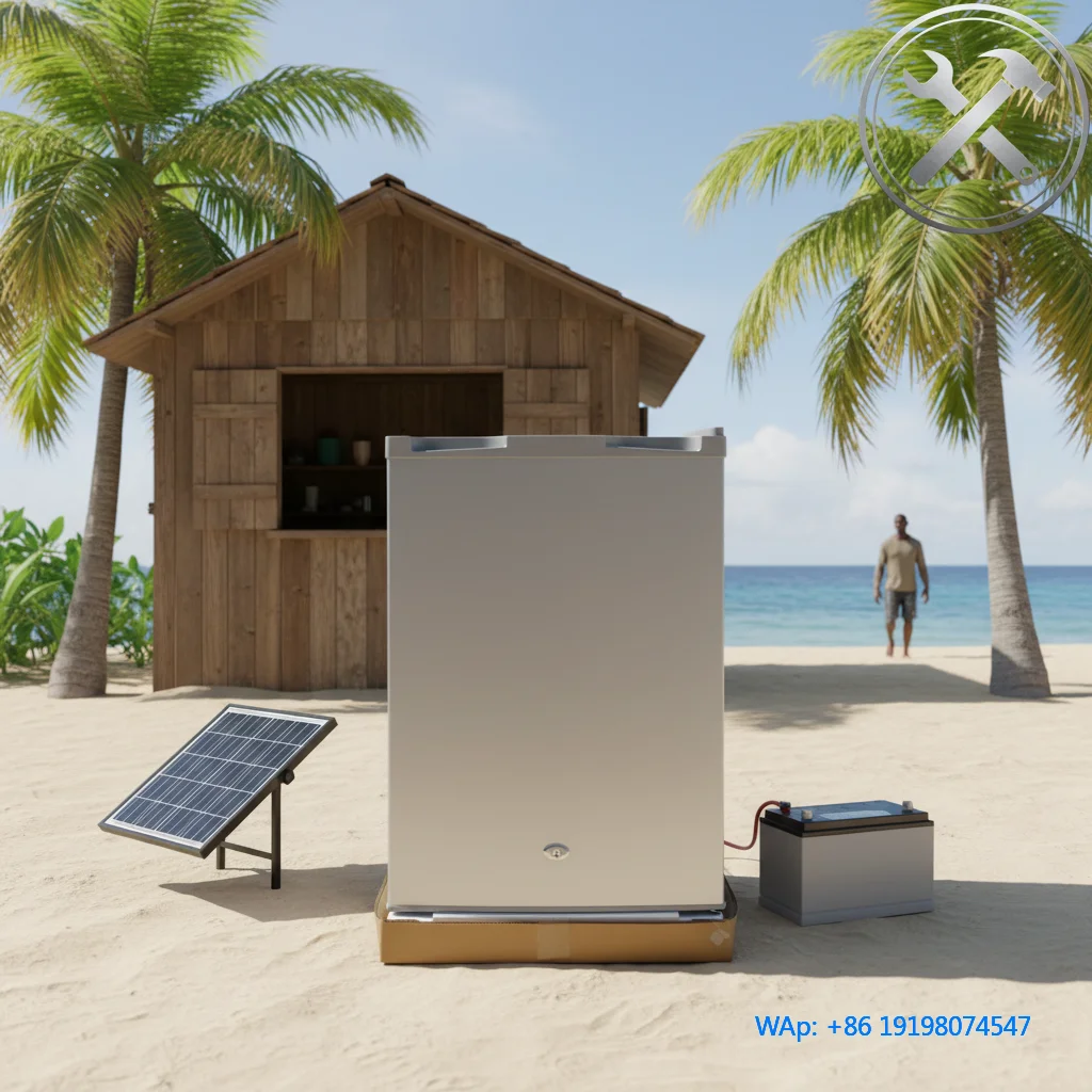 Factory Price 12VDC Solar Fridge 80L Single Door DC Compressor Refrigerator with Solar Panel & Lithium Battery Fast Delivery