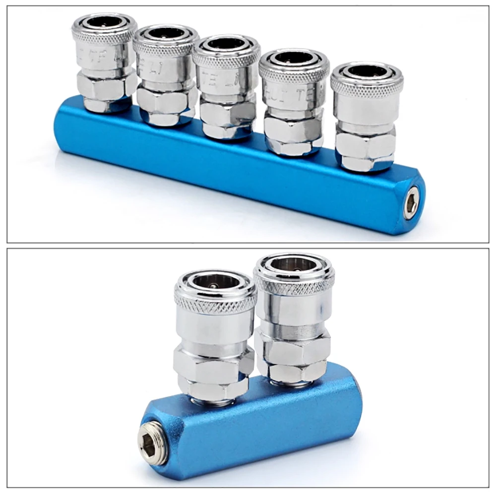 

Compressor Pneumatic Fitting Pump Tool Coupler Manifold Multi Splitter SMY/SMV style Air Gas Distributor for 1/2 Quick Connector