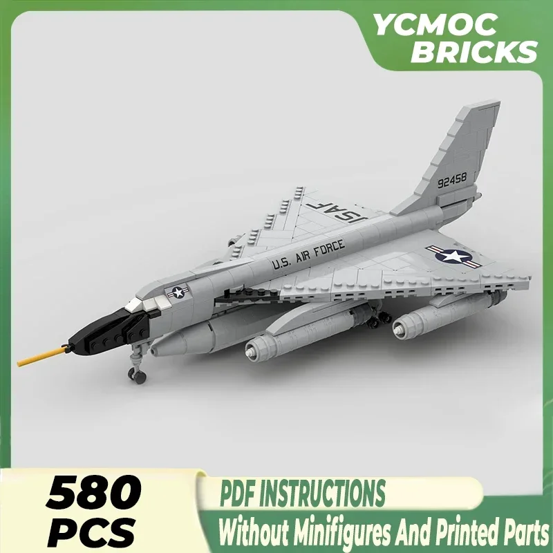 Model Moc Building Bricks 1: 72 Military Fighter Aircraft B-58 Technology Modular Blocks Gifts Christmas Toys DIY Sets Assembly