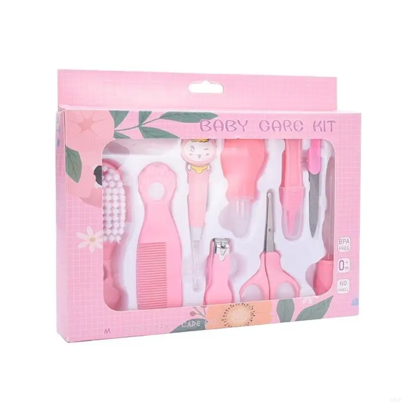 

581F Completes Baby Nails Cares Set with 10 Essential Tools Baby Ear Cleaning Kits