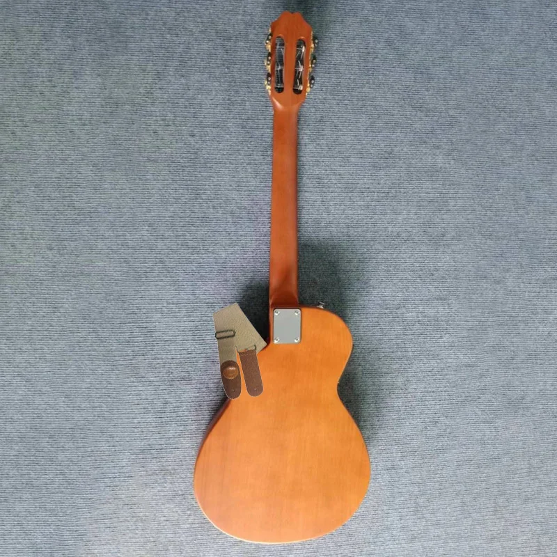 Solid Spruce Wood Top 39 Inch Silent Classical Guitar Thin Body Cutaway Design Electric Class Guitar