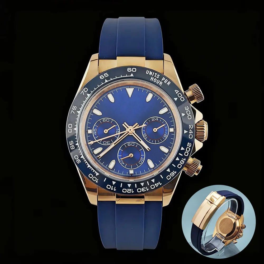 Hot 39mm  Watch VK63 Men's Watch Sapphire Glass Mirror Customized Logo Suitable for VK63 Movement Watch