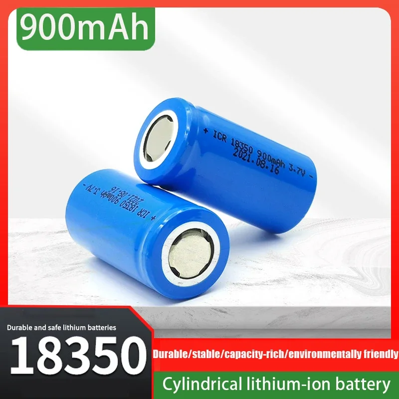 Noya raye Li-ion 18350 Battery 3.7V 900mAh Rechargeable Battery Lithium Batteries for Camera LED Flashlights Doorbells