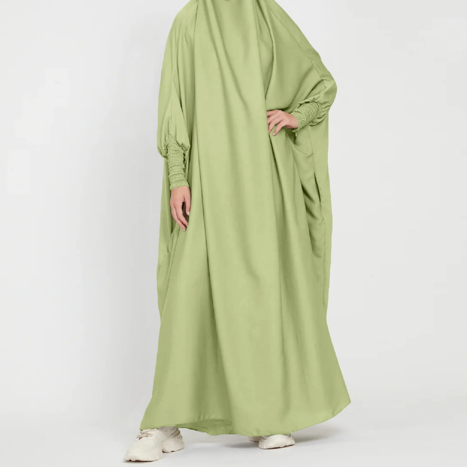 

Solid Color Robe Dress Long Dress Middle East Indonesia Malay Robe Cross-border Cw30901