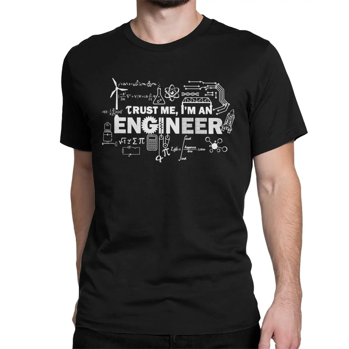 Trust Me I'm An Engineer T-Shirts for Men Cotton T Shirt Electricity Science Physicist Geek Nerd Tee Shirt Gift Idea Tops