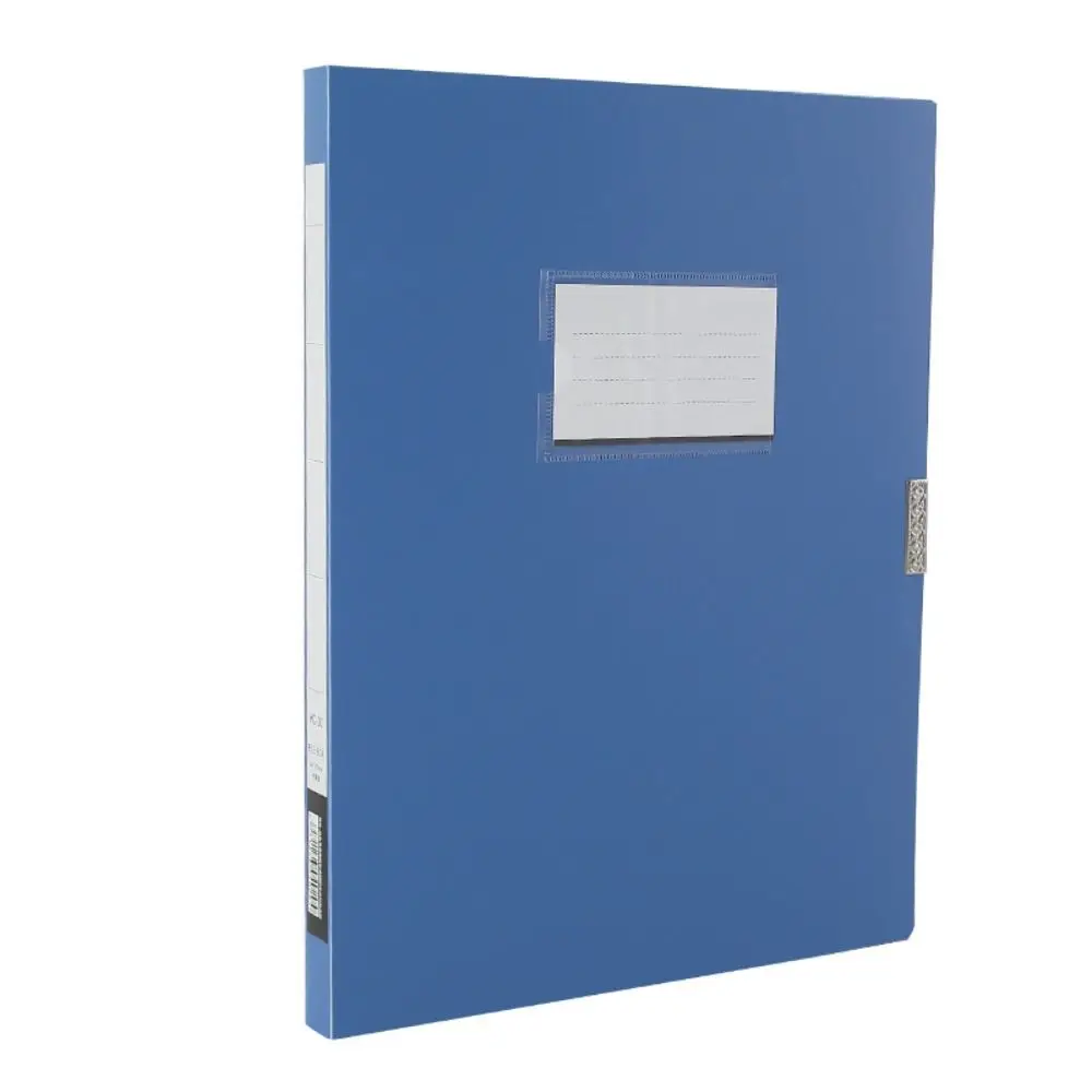 Desktop Black Blue A4 File Folder Dustproof PP Plastic Paper Storage Box Thickened Document Case Receipt