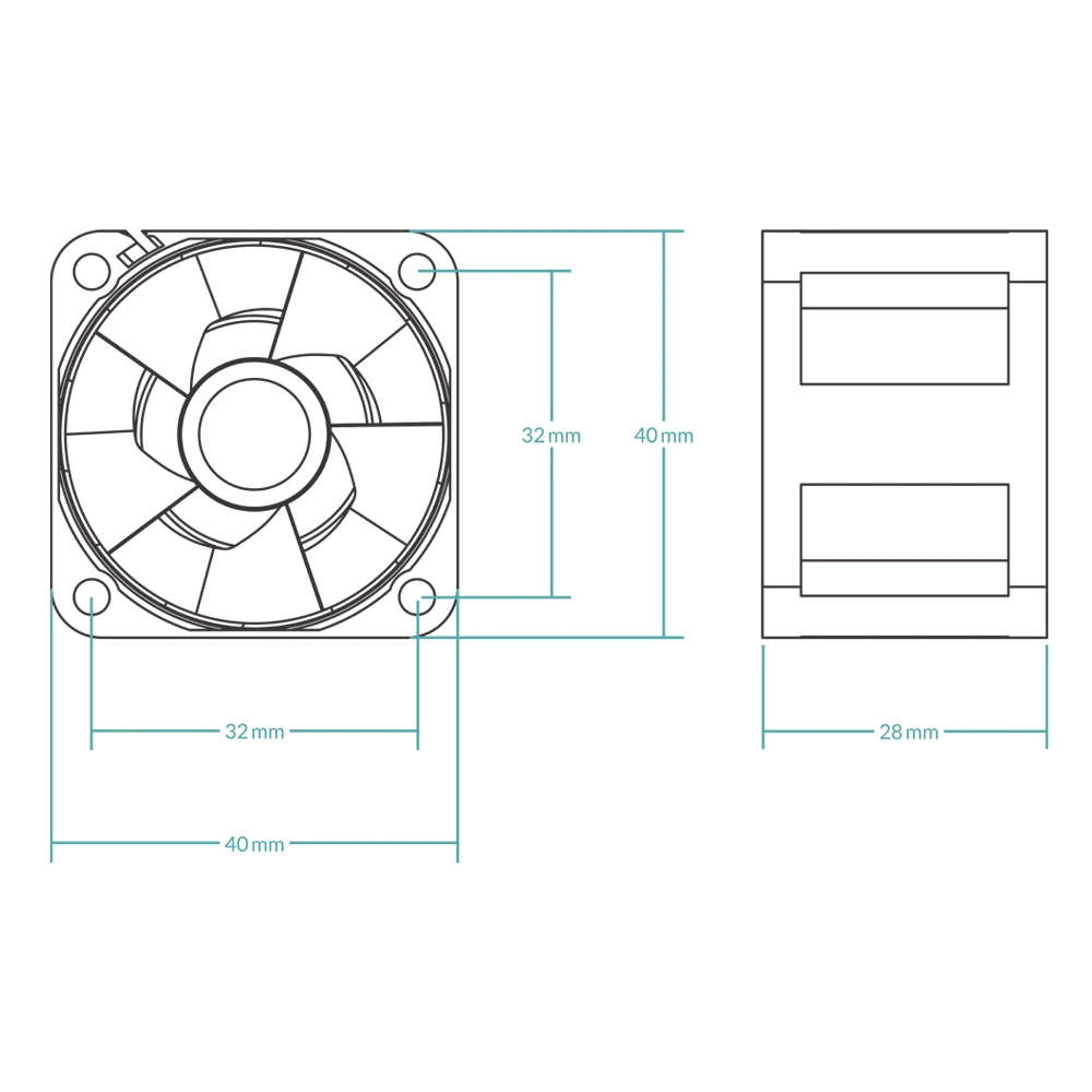 ARCTICS S4028 Computer Case Fan Dual Ball Bearing 4cm Smart PWM Temperature Control Fan for Desktop Mini Tower 1U2U Server Fan view 6