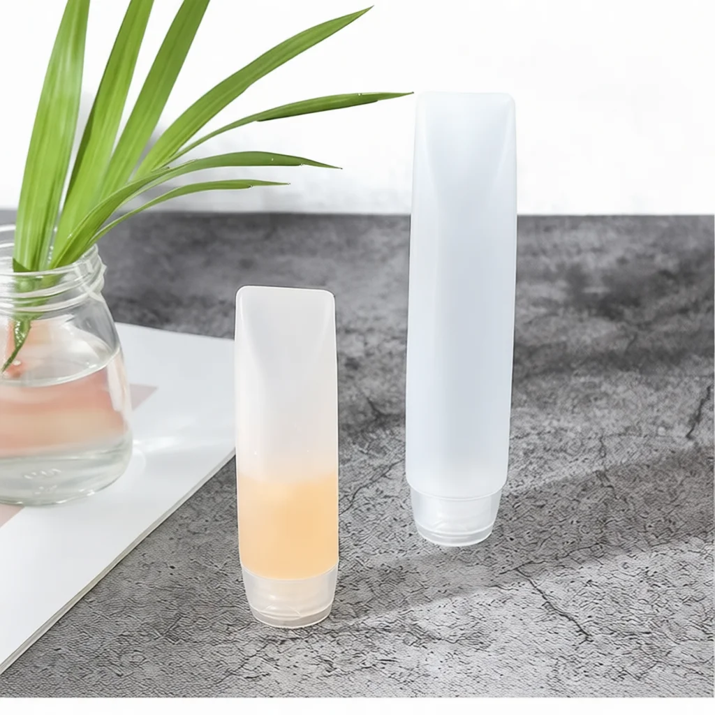 Stand Up Travel Squeeze Tube Plastic Refillable Container Portable Cosmetic Bottle For Lotion Cream Shampoo Makeup Dispenser