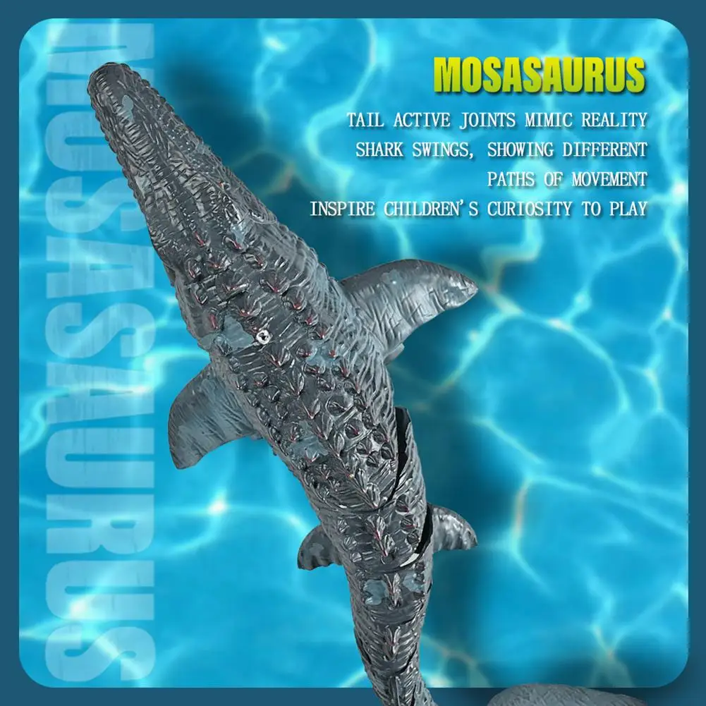 Remote Control Dinosaur For Kids Mosasaurus Diving Toys Rc Boat With Light Spray Water For Swimming Pool Lake Bathroom Bath Toys