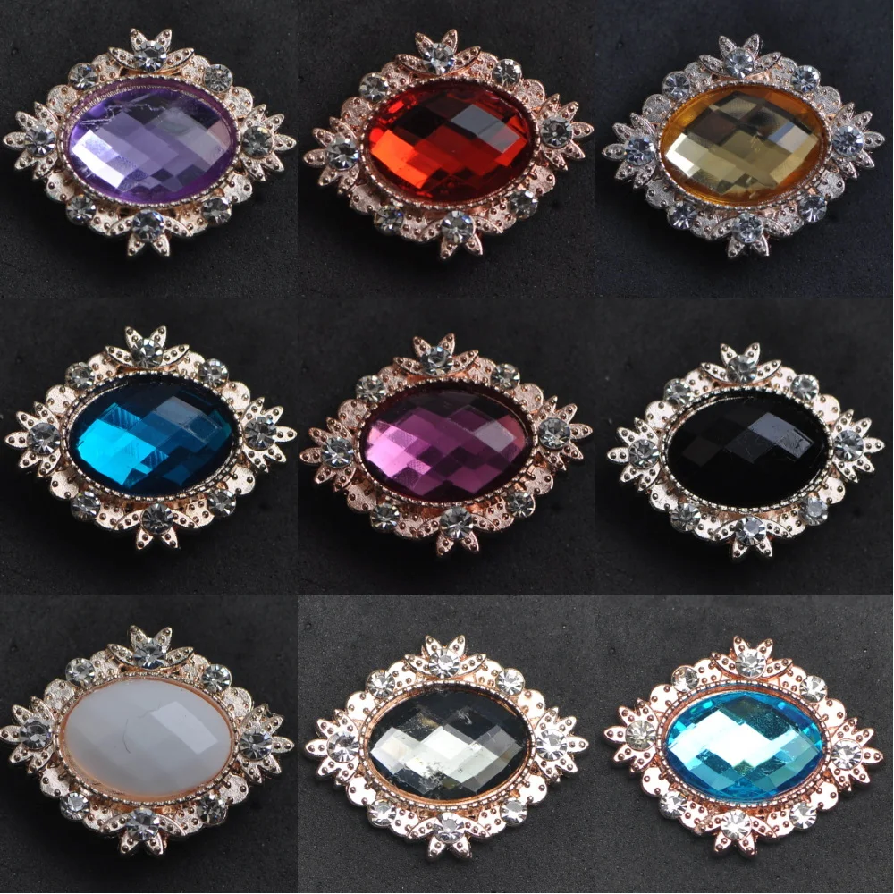 Dijes de cristal para zapatos de Metal para adultos y niños, abalorios de zueco ostentosos de diamantes, piedras preciosas de colores, decoración de zapatos, recuerdo de fiesta, 1 piezas