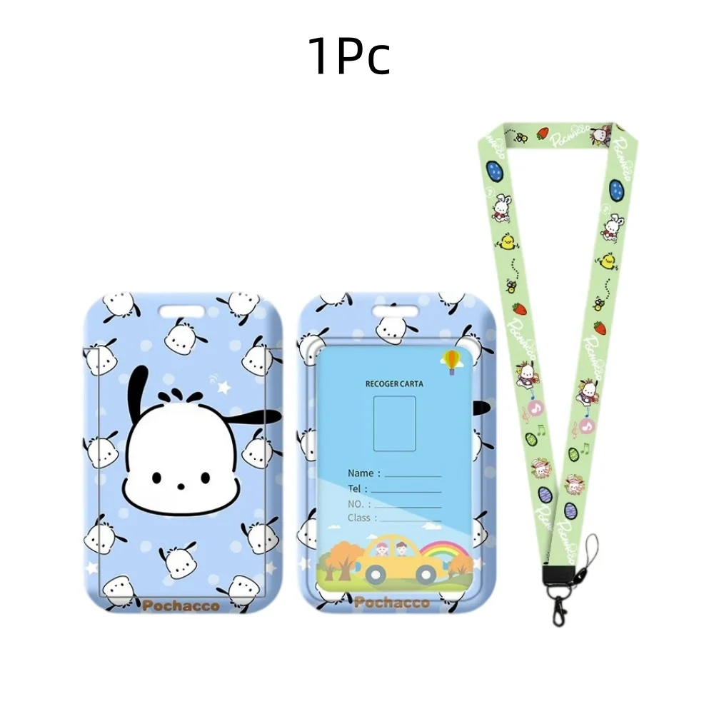 Leuke Hello Kitty fotokaarthouder, rode acryl ID-badgehouder met kralenketting, KT-kattenbuskaarthoes, sleutelhanger, schattig cadeau.