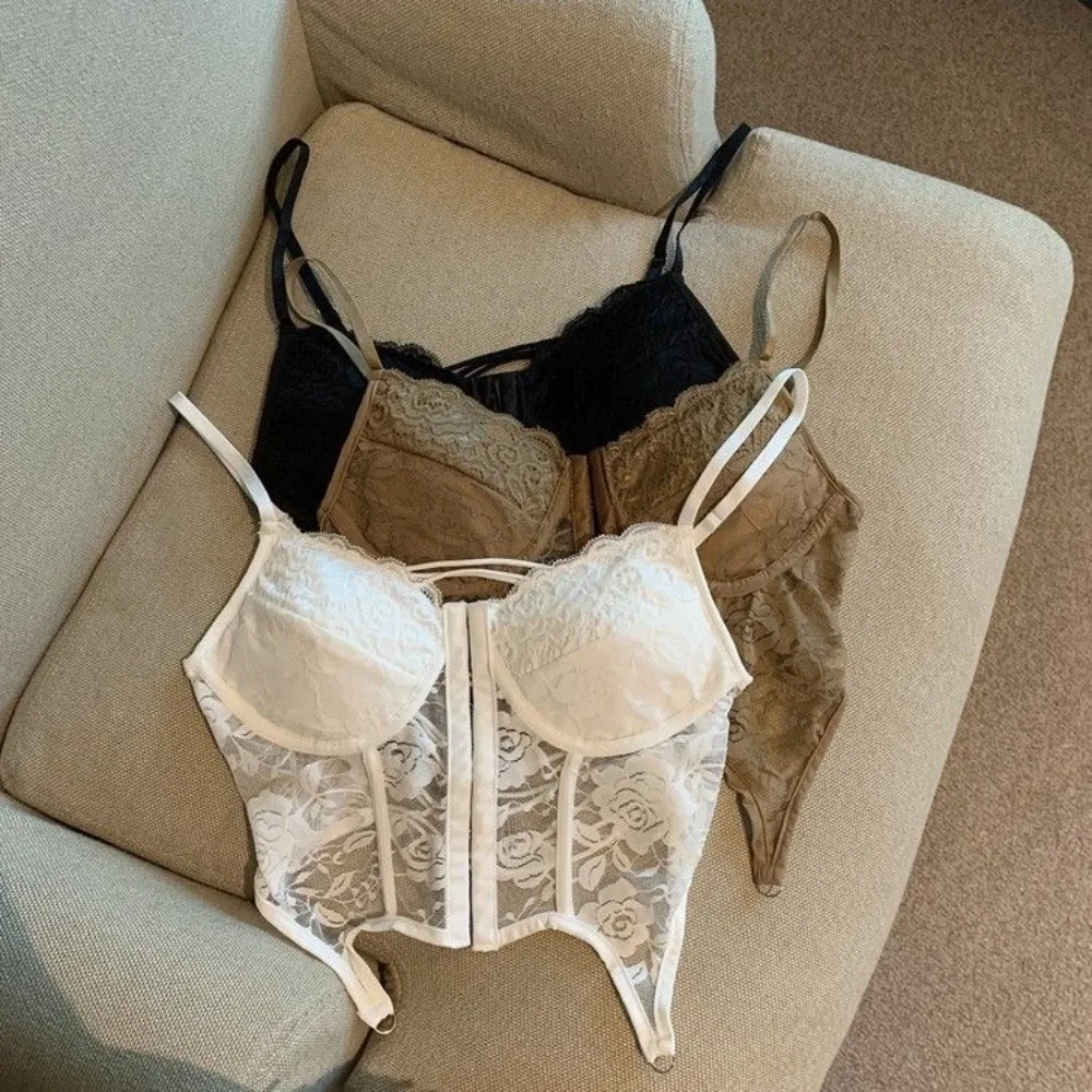 Dünne Mode rücken freie Weste sexy Spitze ärmellose Weste Vintage Korsett